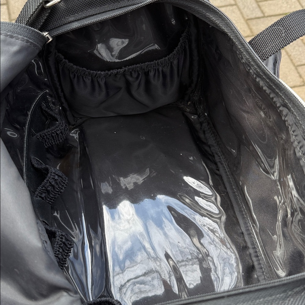 HARTMANN SMALL CARRY ON COSMETIC, TOILETRY BAG BLACK NILON WITH STRAP - Picture 10 of 14